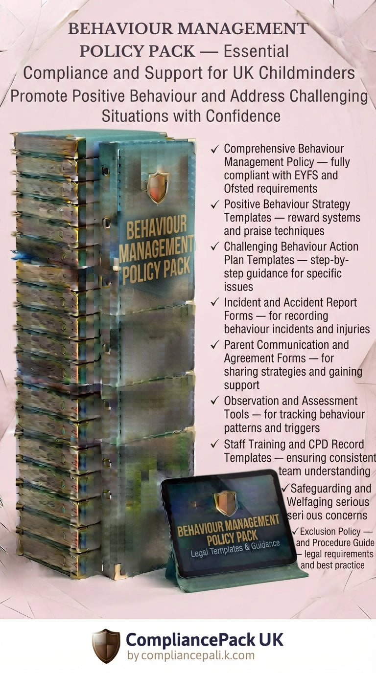 Behaviour Management Policy Pack | Childminder EYFS 2026 | Screen Use