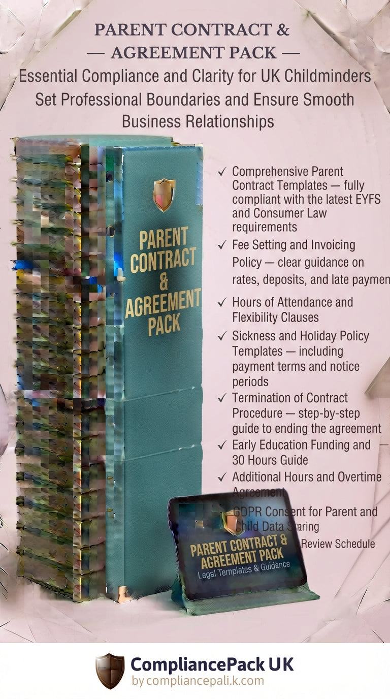 Parent Contract Agreement Pack | Childminder UK | 10 Consent Forms | 2026
