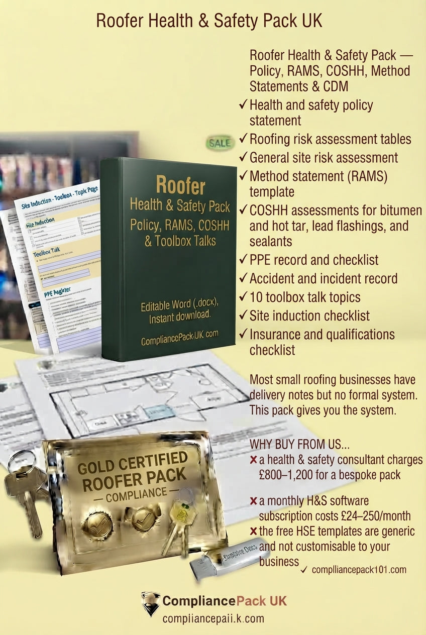 Roofer H&S Pack — UK 2026.