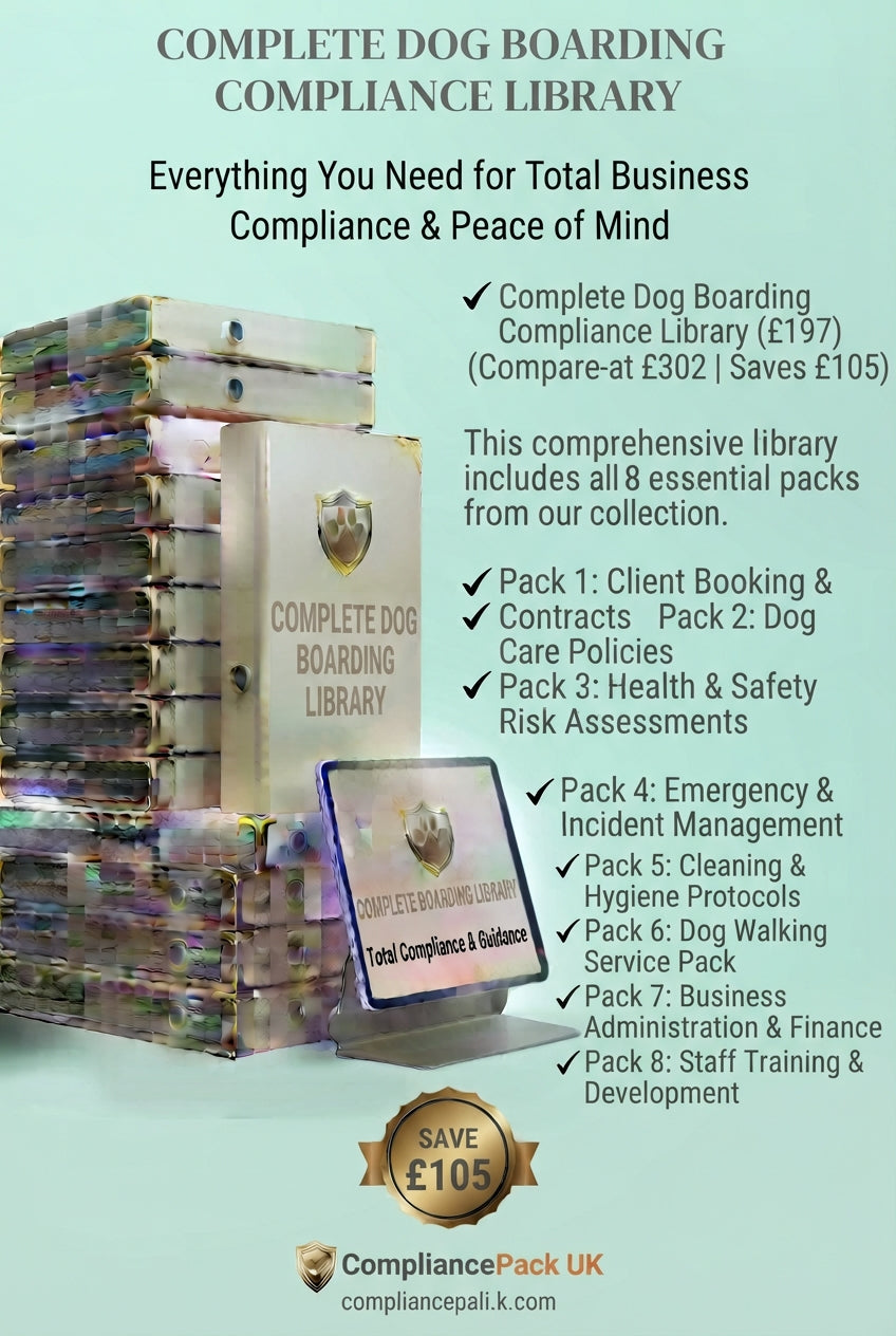 Complete Dog Boarding Compliance Library, £197 (saves £105)