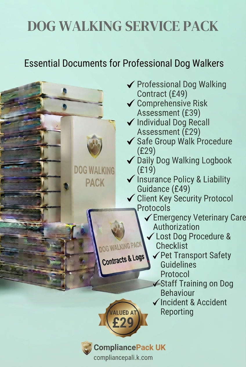 Dog Walking Service Pack — Contract & Risk Assessment UK