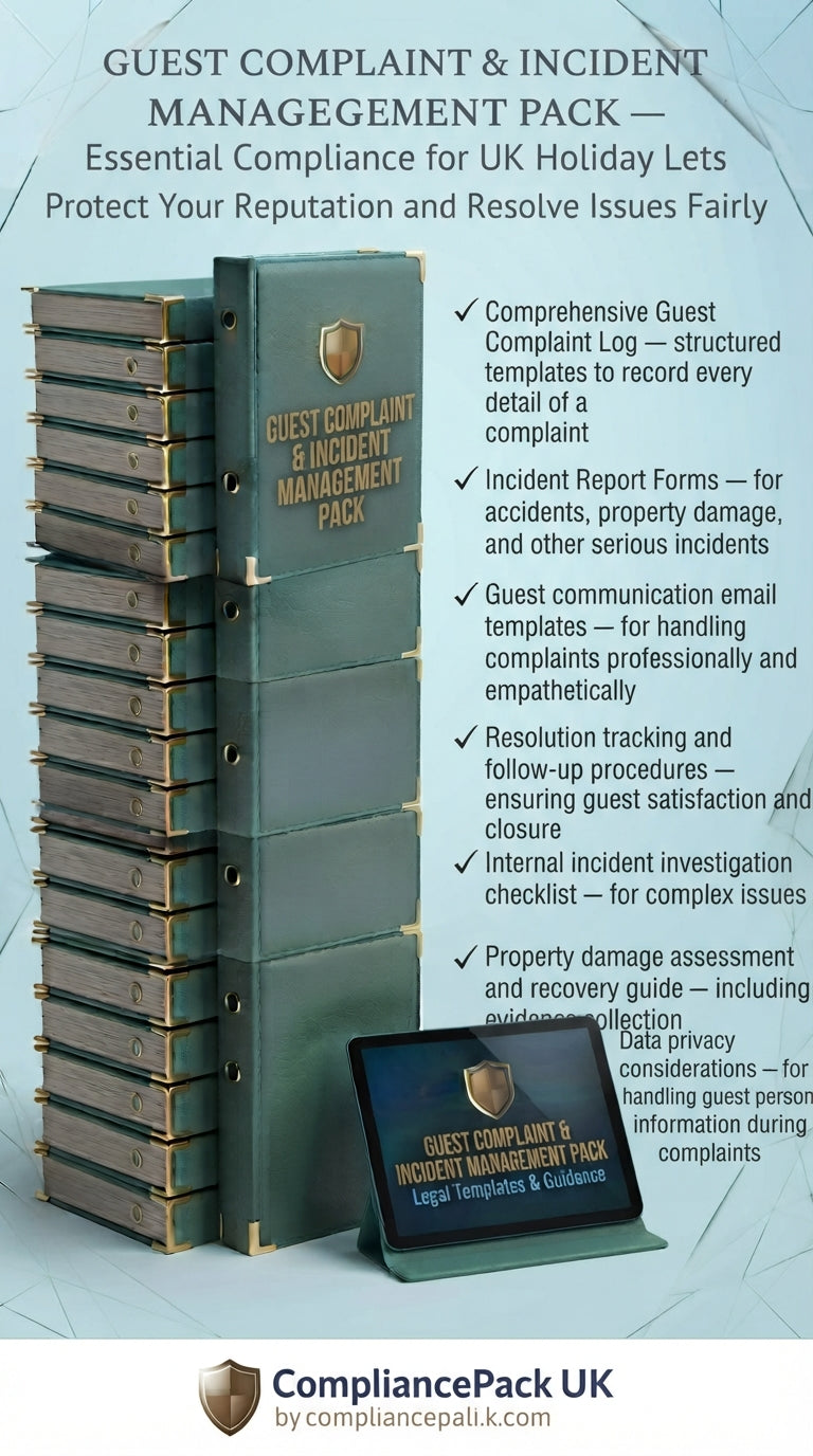Complaint & Incident Management Pack — Holiday Let UK