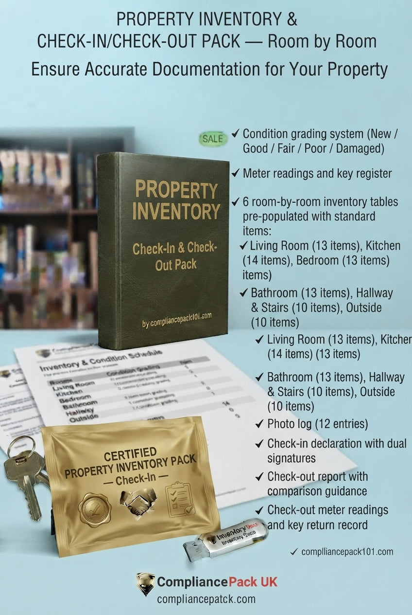 Property Inventory & Check-In/Check-Out Pack — Room by Room