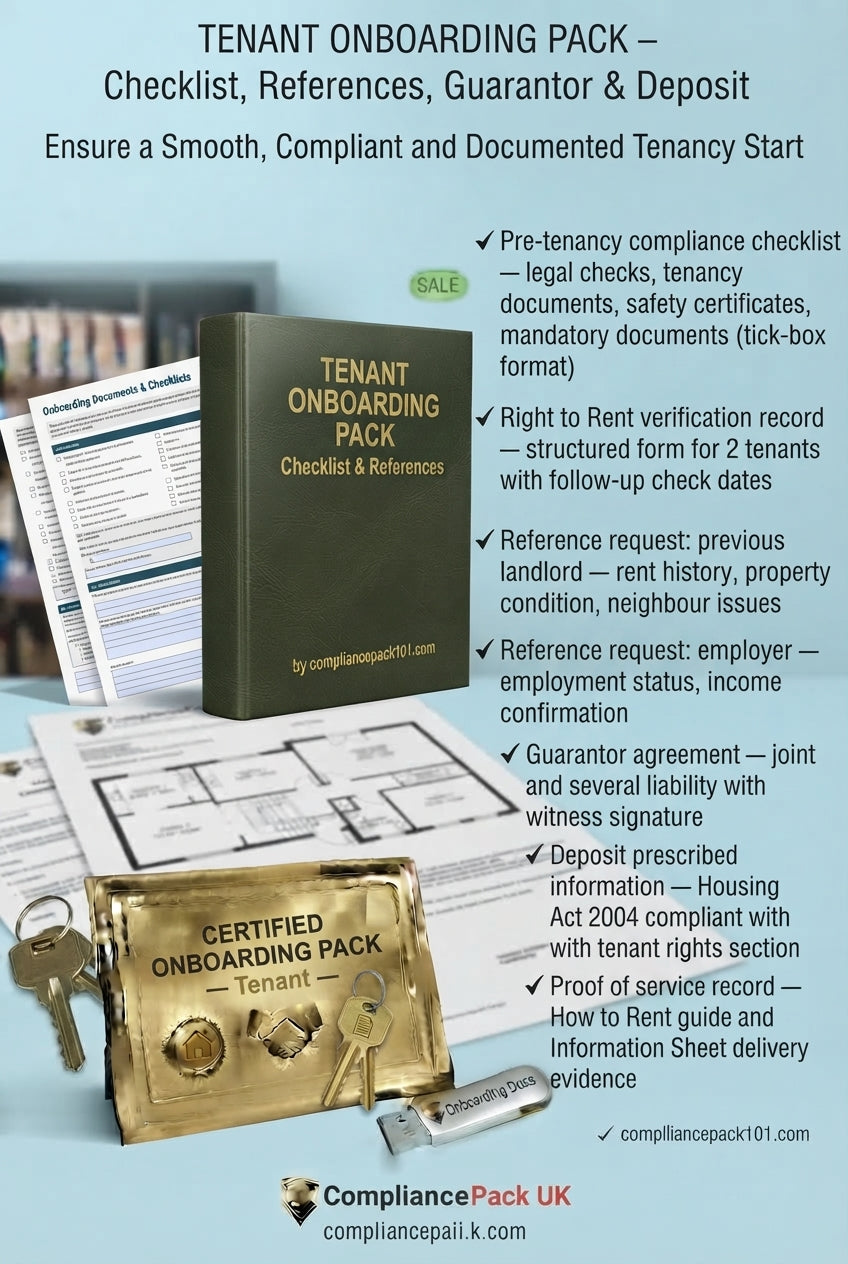 Tenant Onboarding Pack — Checklist, References, Guarantor & Deposit